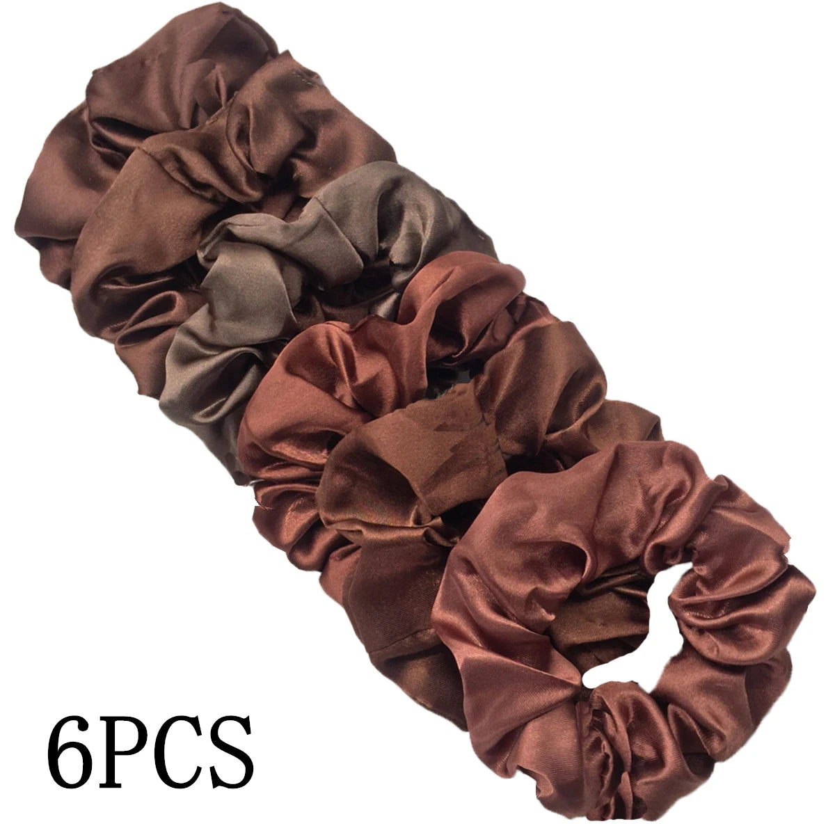 KentDO™ Satin Scrunchies 6PCS – No-Crease Hair Ties