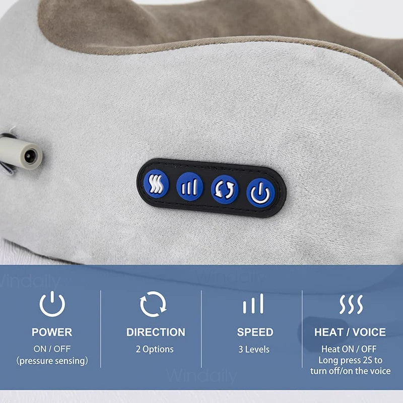 KentDO™ Heated Neck Massager – Deep 3D Shiatsu Relief