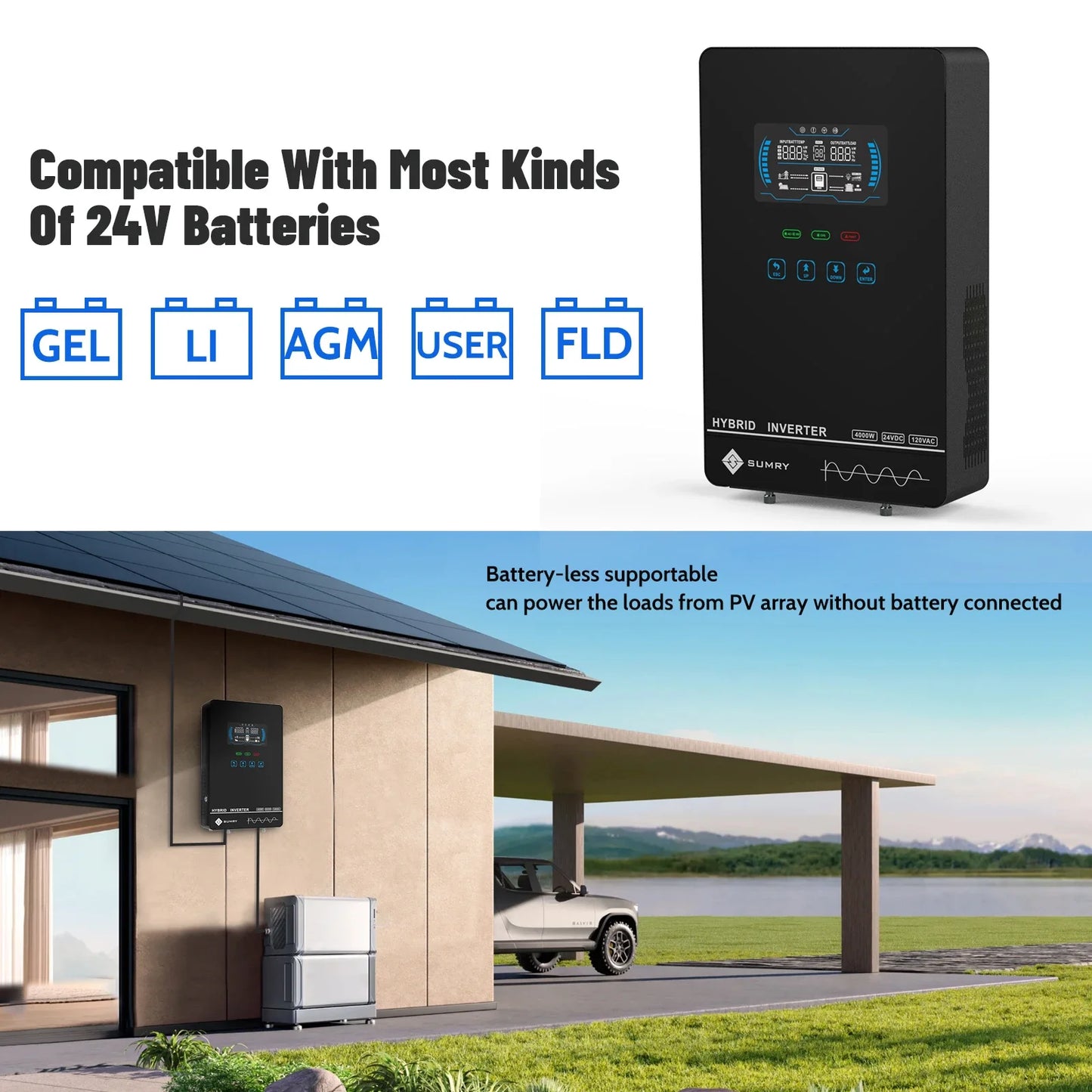 Off-Grid Solar Inverter 4KW – Pure Sine Stable Power