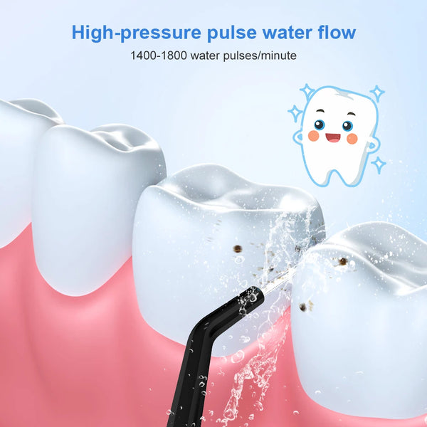 Close-up of Hydro Floss oral irrigator water tank and jet tips