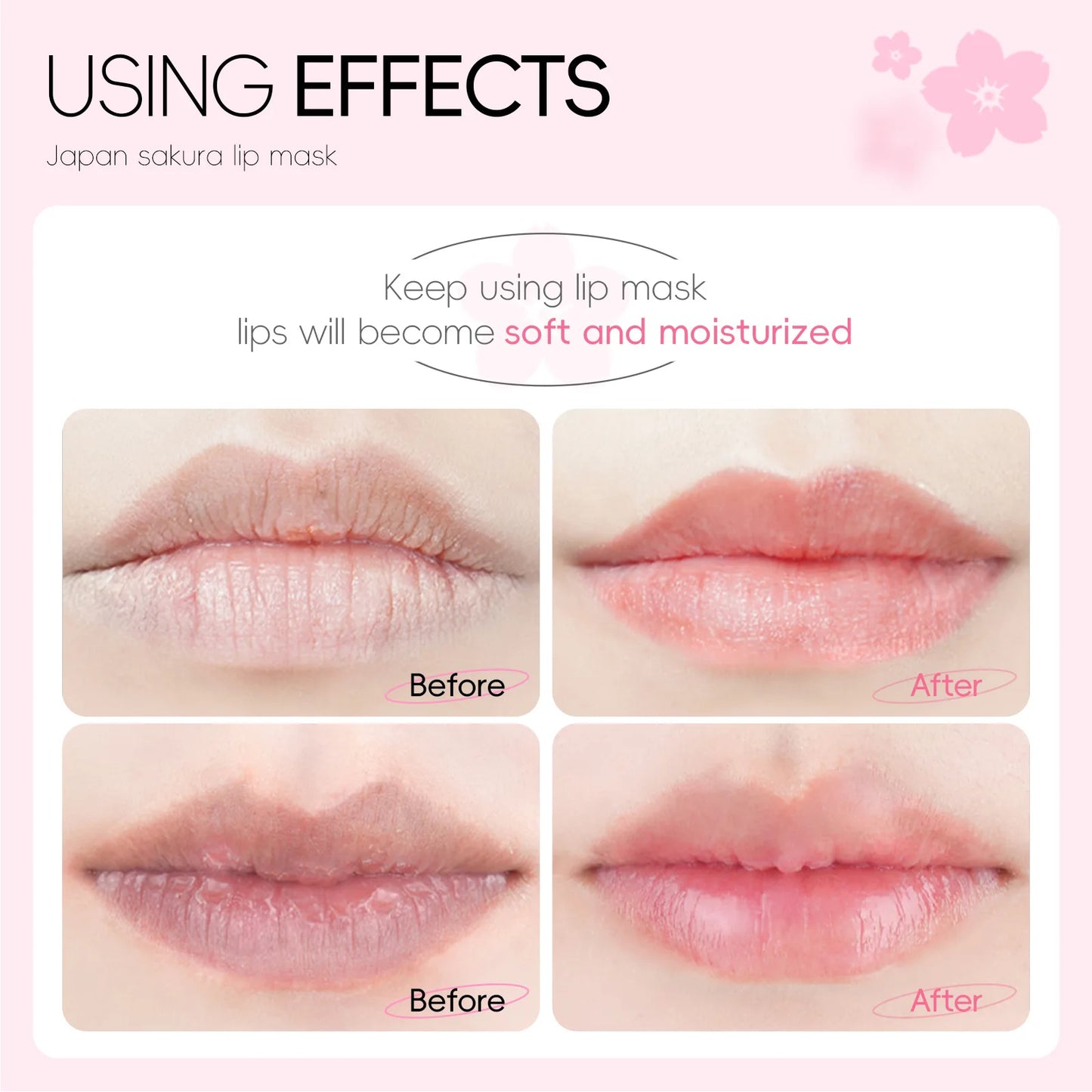 KentDO™ Cherry Blossom Lip Mask – Hydrating & Exfoliating Care