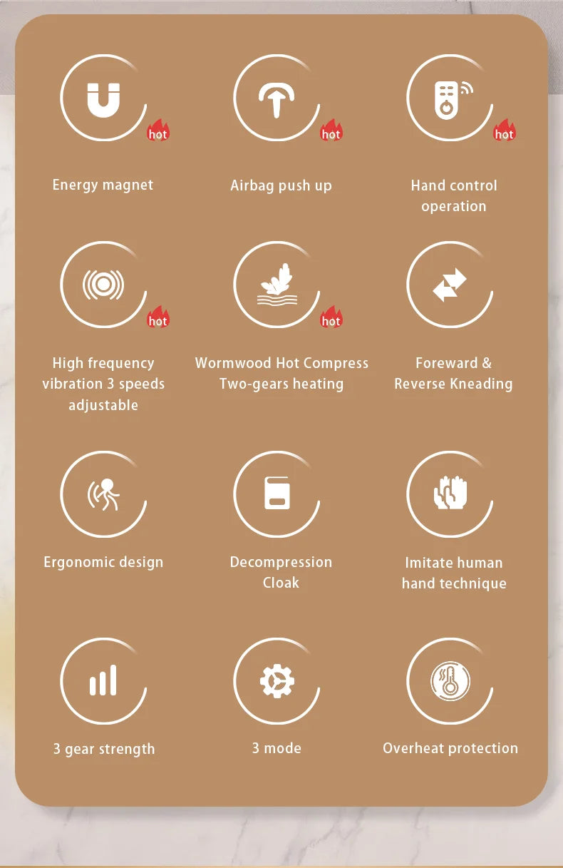 KentDO™ Electric Massage Neck Pillow with Heat Relief