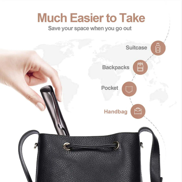 Best dual voltage travel hair dryer brush Kentdo - sleek hair results