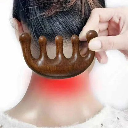 KentDO™ Sandalwood Scalp & Body Massage Comb – Stress Relief