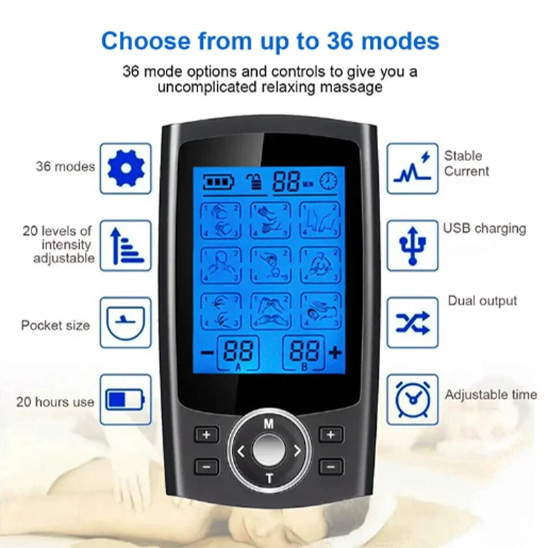 KentDO™ 36-Mode EMS TENS Muscle Stimulator for Pain Relief