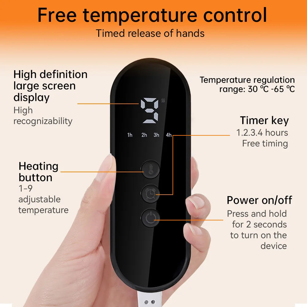 Electric Heated Foot Warmer with 9-Level Temperature Control