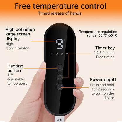 Electric Heated Foot Warmer with 9-Level Temperature Control