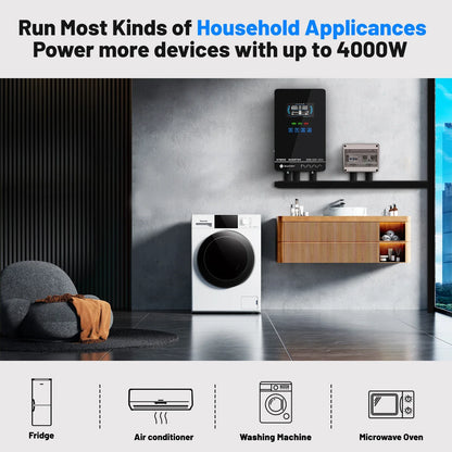 Off-Grid Solar Inverter 4KW – Pure Sine Stable Power