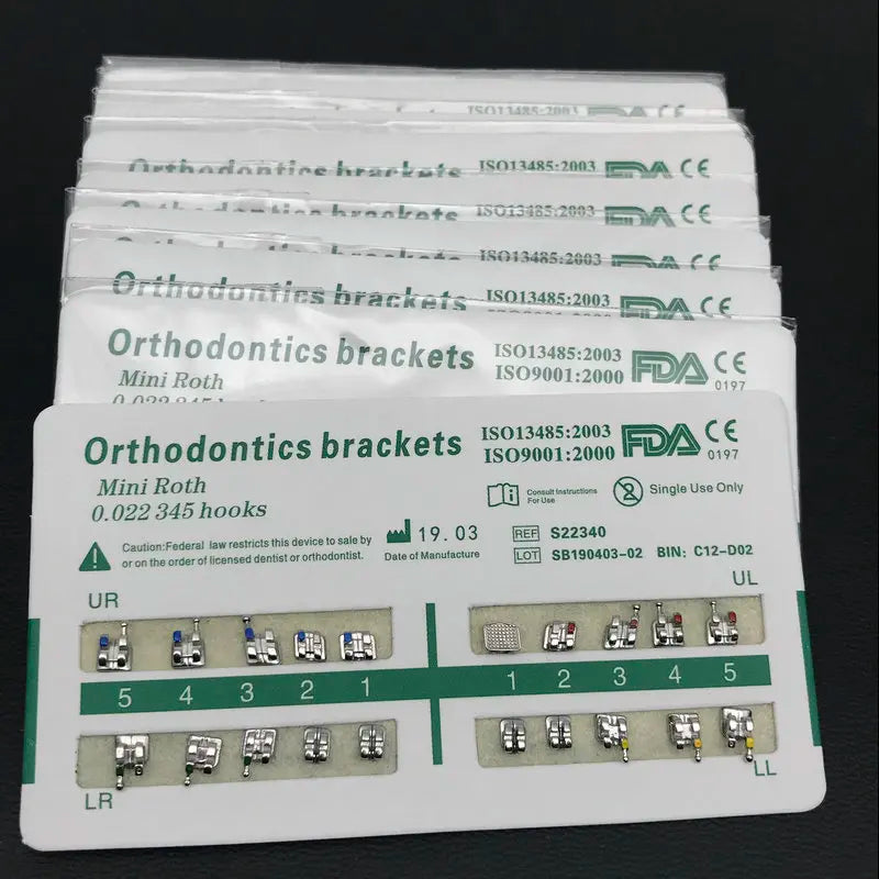Dental Metal Brackets for Precise Orthodontic Alignment