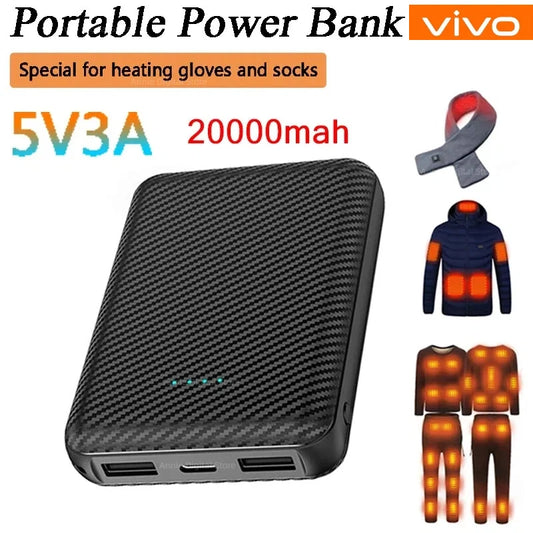20000mAh Power Bank for Heated Clothing Long-Lasting Heat