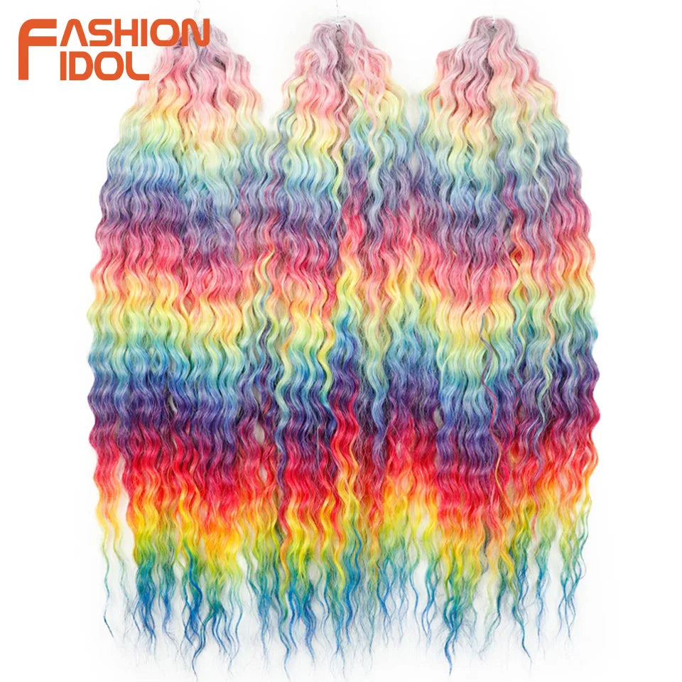 KentDO™ Water Wave Crochet Hair – Soft, Natural Curls 22"