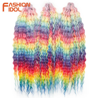 KentDO™ Water Wave Crochet Hair – Soft, Natural Curls 22"