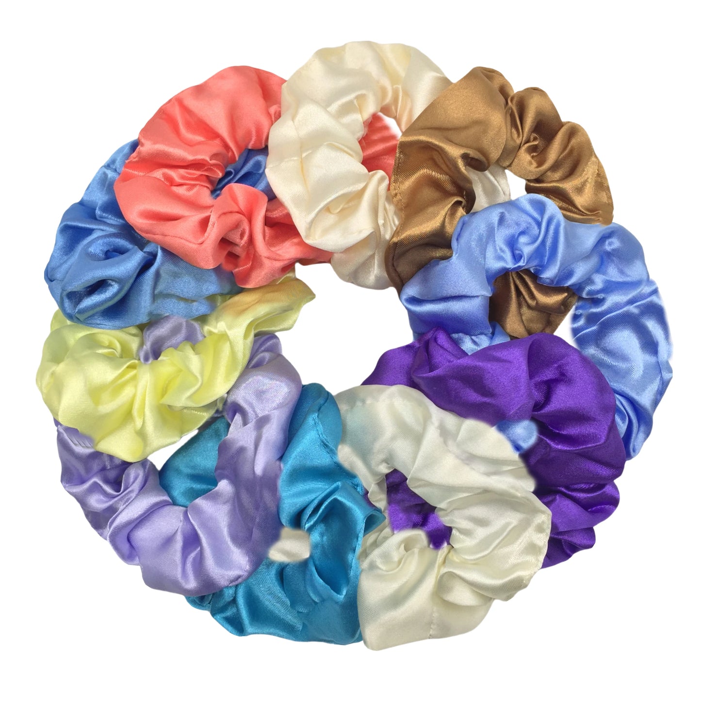 KentDO™ Satin Scrunchies 6PCS – No-Crease Hair Ties
