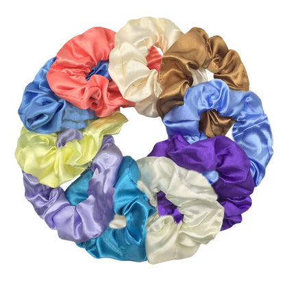 KentDO™ Satin Scrunchies 6PCS – No-Crease Hair Ties