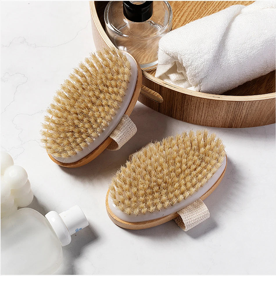 KentDO™ Wooden Body Brush – Soft Bristle Exfoliation
