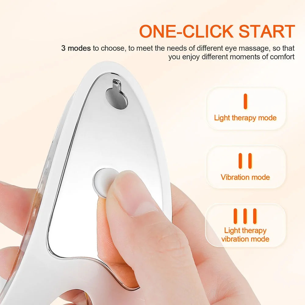 LED Eye Massager with Photon Therapy for Dark Circles Relief