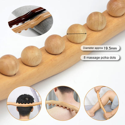 KentDO™ Wooden Gua Sha Roller – Back Massage & Relaxation