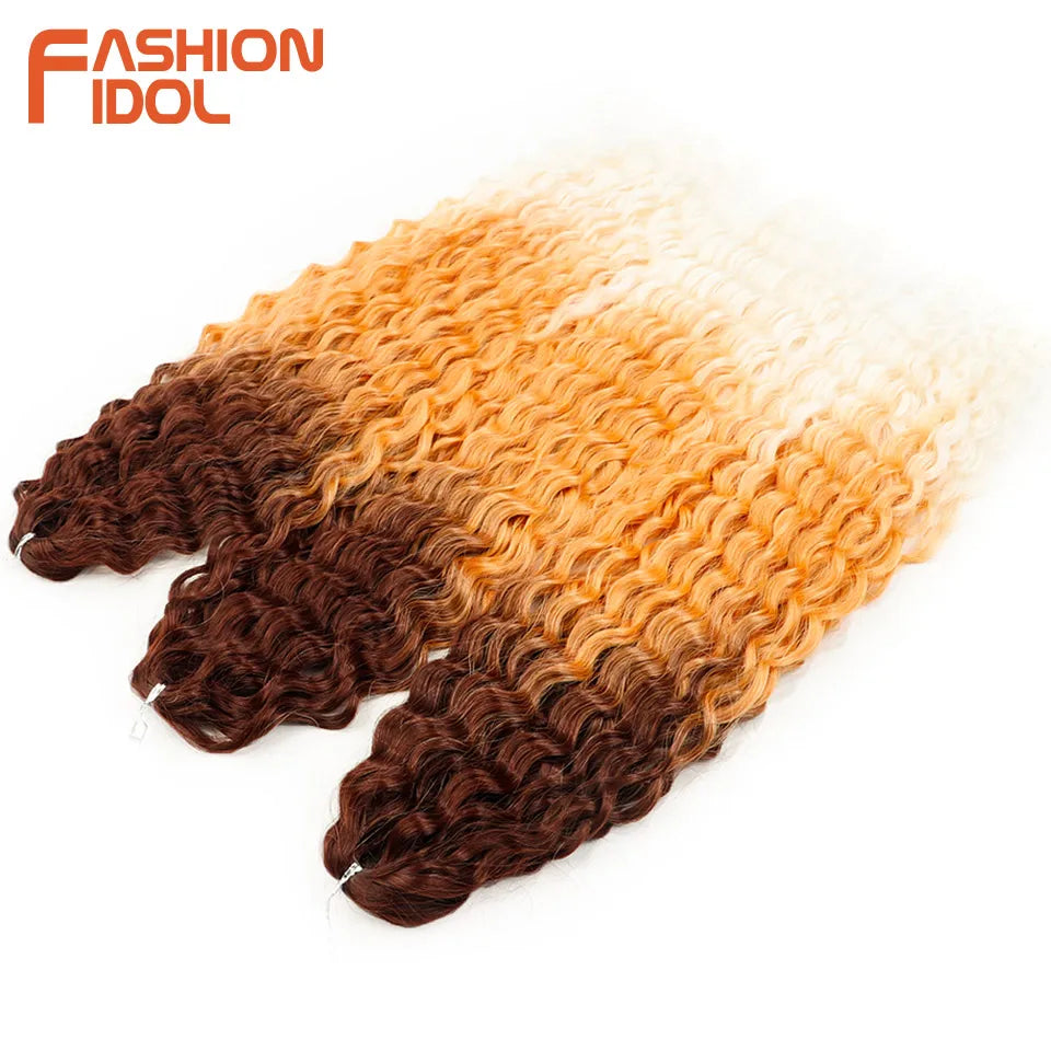 KentDO™ Water Wave Crochet Hair – Soft, Natural Curls 22"