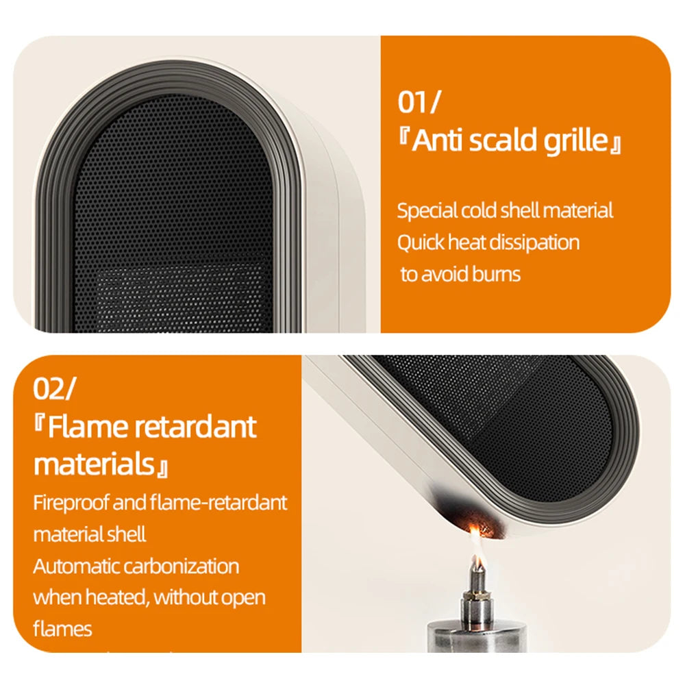 Portable Electric Fan Heater 1200W – Fast & Safe Heating