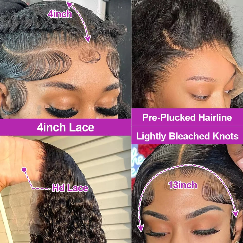 KentDO™ Deep Wave Human Hair Wig – 360° HD Lace Perfection