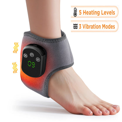 Electric Ankle Massager with Heat for Fast Muscle Relief