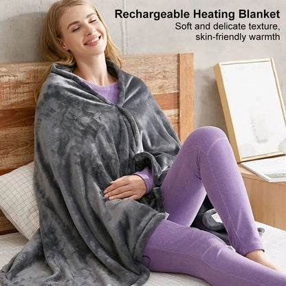 USB Heated Blanket Shawl for Portable Full-Body Warmth