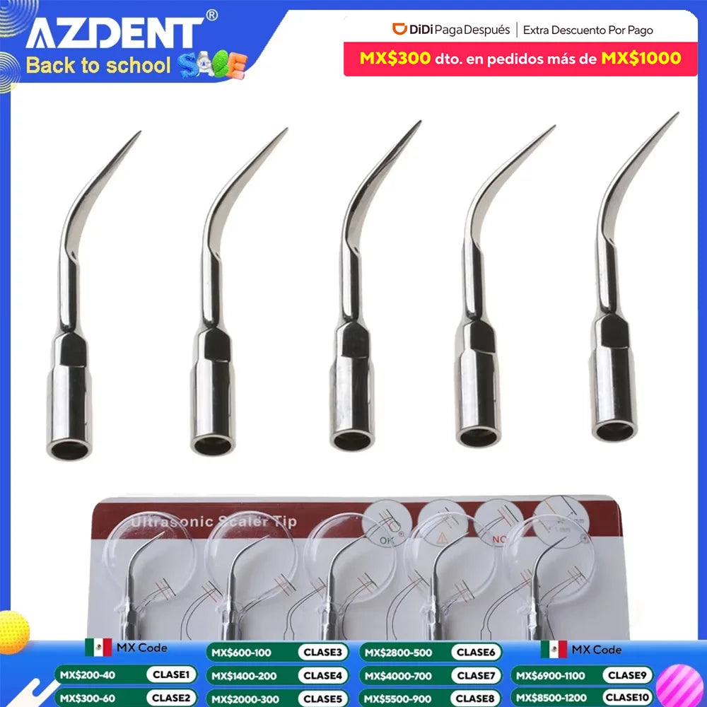 KentDO™ 5pcs Dental Ultrasonic Scaler Tips – Precision Cleaning