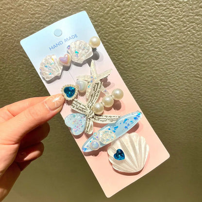 Shell Starfish Hair Clips for Cute Mermaid-Inspired Styles