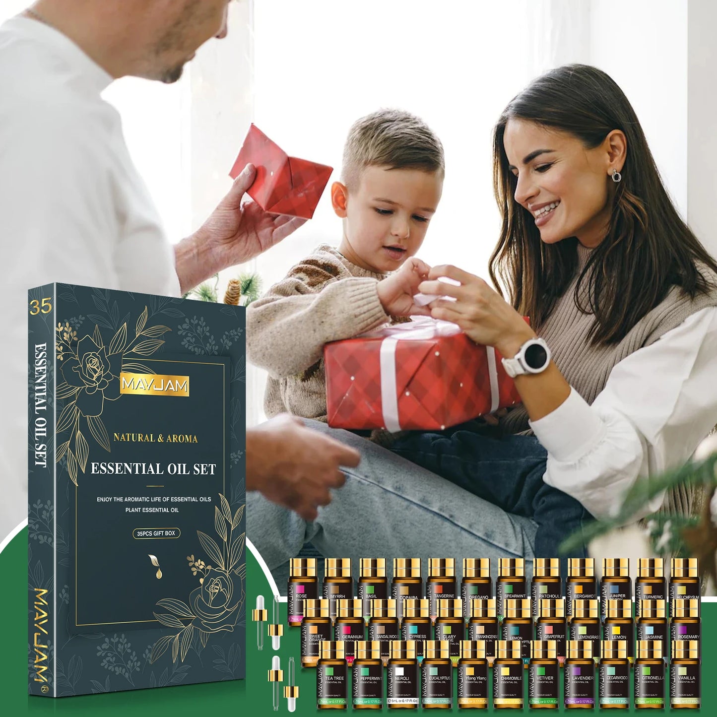 MAYJAM 35pcs Essential Oils Set for Diffuser DIY