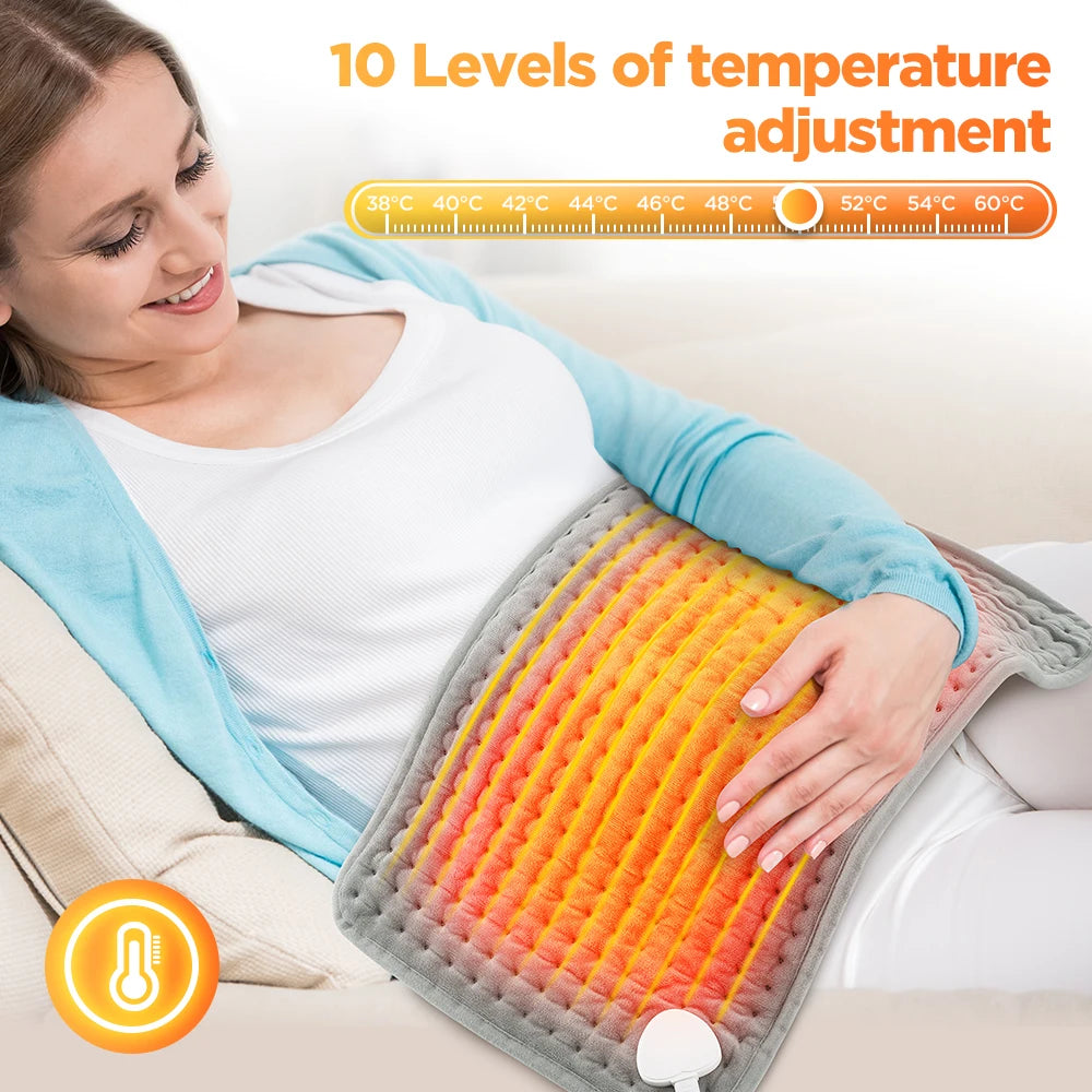 Electric Heating Pad with 10 Heat Levels for Fast Relief