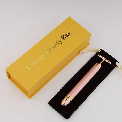 KentDO™ 24K Gold T-Shape Beauty Roller – Face Lift & Glow