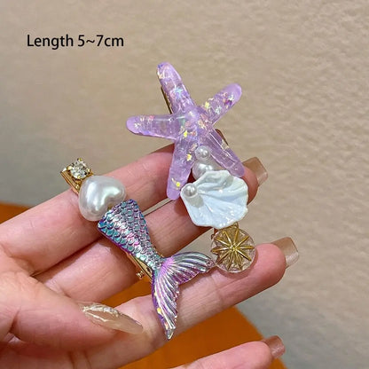 Shell Starfish Hair Clips for Cute Mermaid-Inspired Styles