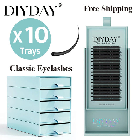 Classic Eyelash Extension 10 Trays Soft Natural Volume Pro+