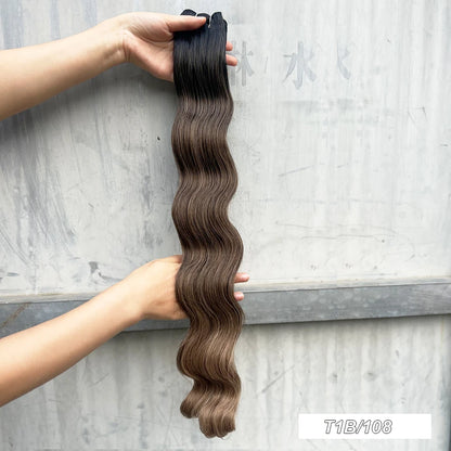 KentDO™ 30" Ombre Brown Body Wave Hair Extensions – Voluminous Look
