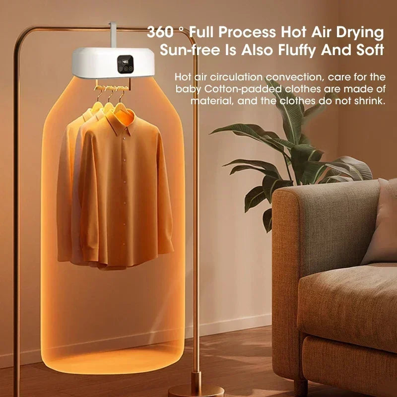 Folding Clothes Dryer with Remote – Fast, Space-Saving Drying