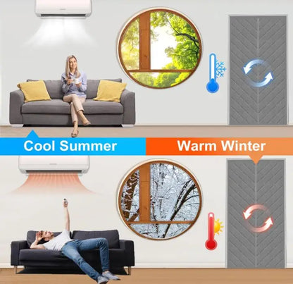 Winter Magnetic Insulated Door Curtain for Energy Saving