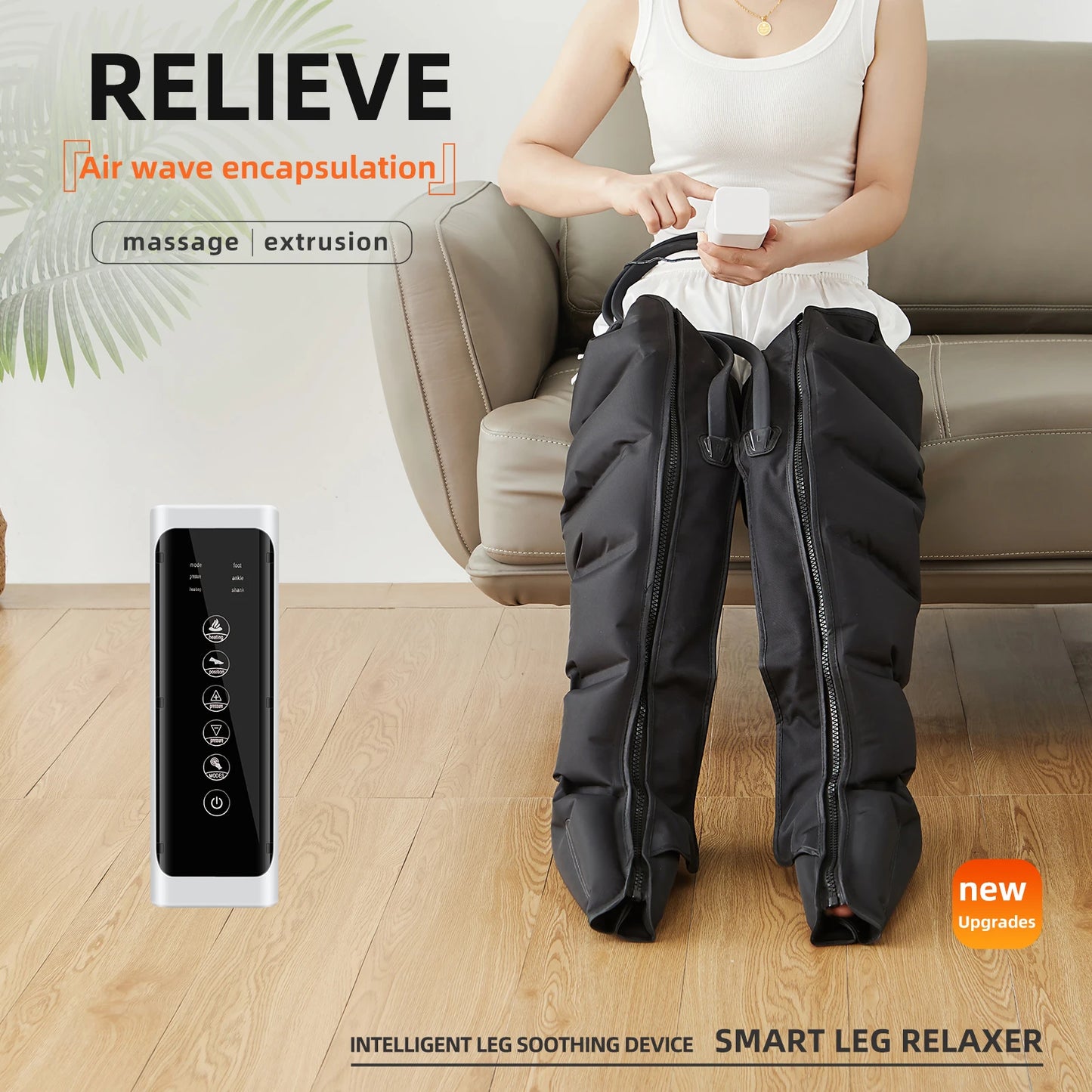 Air Compression Leg Massager for Muscle Recovery & Circulation