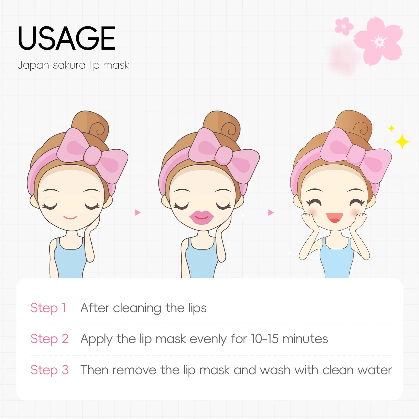 KentDO™ Cherry Blossom Lip Mask – Hydrating & Exfoliating Care