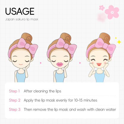 KentDO™ Cherry Blossom Lip Mask – Hydrating & Exfoliating Care