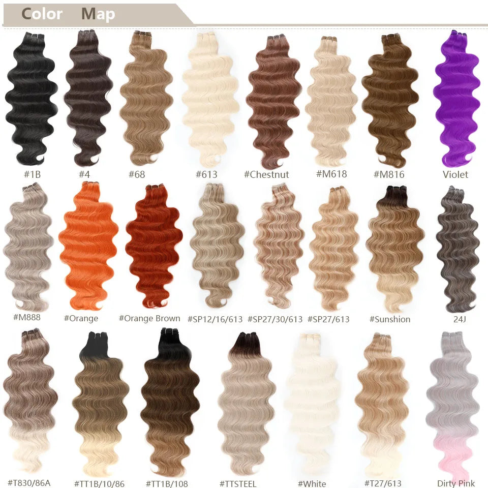 KentDO™ 30" Ombre Brown Body Wave Hair Extensions – Voluminous Look