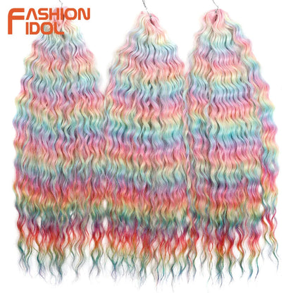 KentDO™ Water Wave Crochet Hair – Soft, Natural Curls 22"