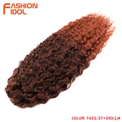 KentDO™ Water Wave Crochet Hair – Soft, Natural Curls 22"