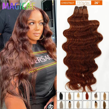 KentDO™ 30" Ombre Brown Body Wave Hair Extensions – Voluminous Look