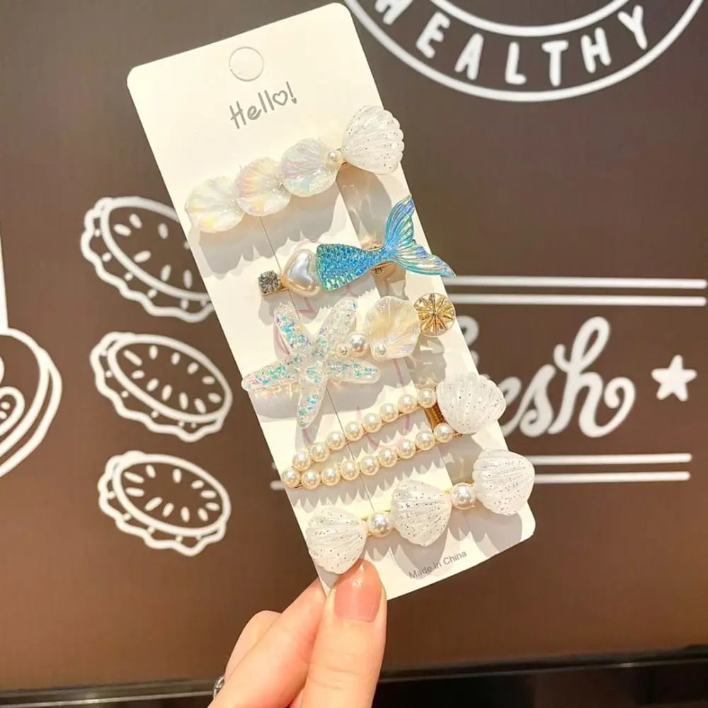 Shell Starfish Hair Clips for Cute Mermaid-Inspired Styles