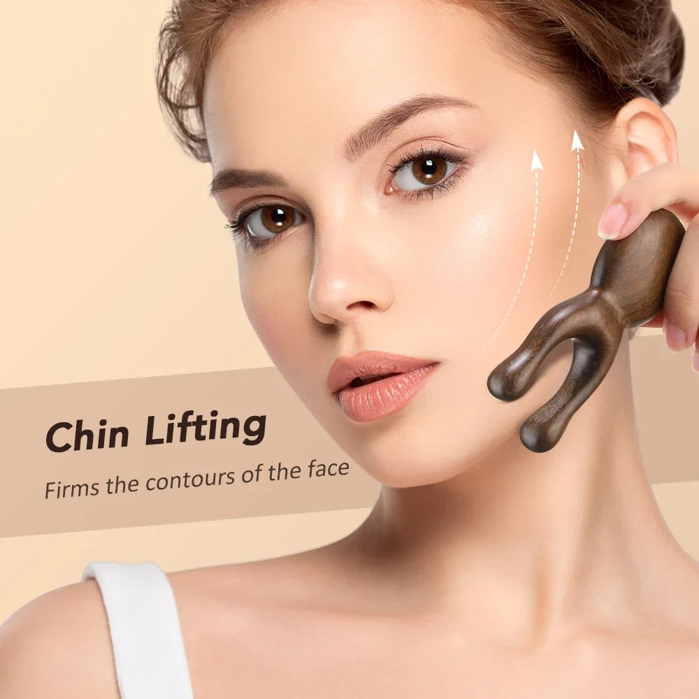 KentDO™ Wooden Gua Sha Facial Tool – Sandalwood Lift & Glow