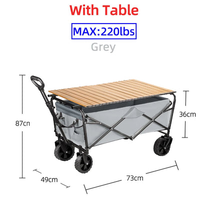 Heavy Duty Folding Wagon with Large Capacity Storage Cart
