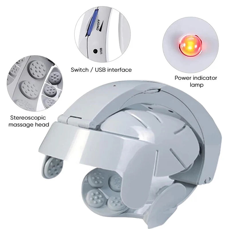 KentDO™ Electric Head Massager Helmet – Stress & Hair Care