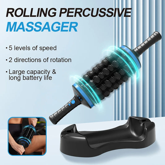 Cordless Roller Body Massager – 5 Speed Deep Relief