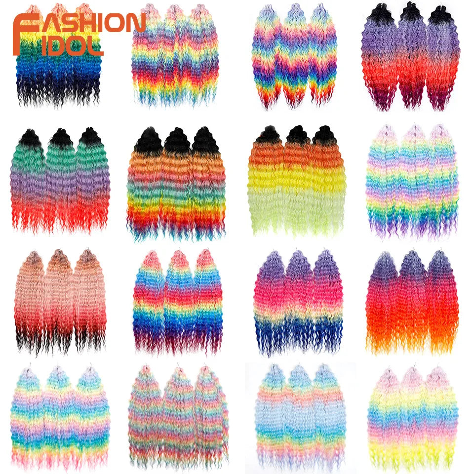 KentDO™ Water Wave Crochet Hair – Soft, Natural Curls 22"