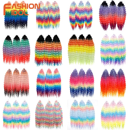 KentDO™ Water Wave Crochet Hair – Soft, Natural Curls 22"